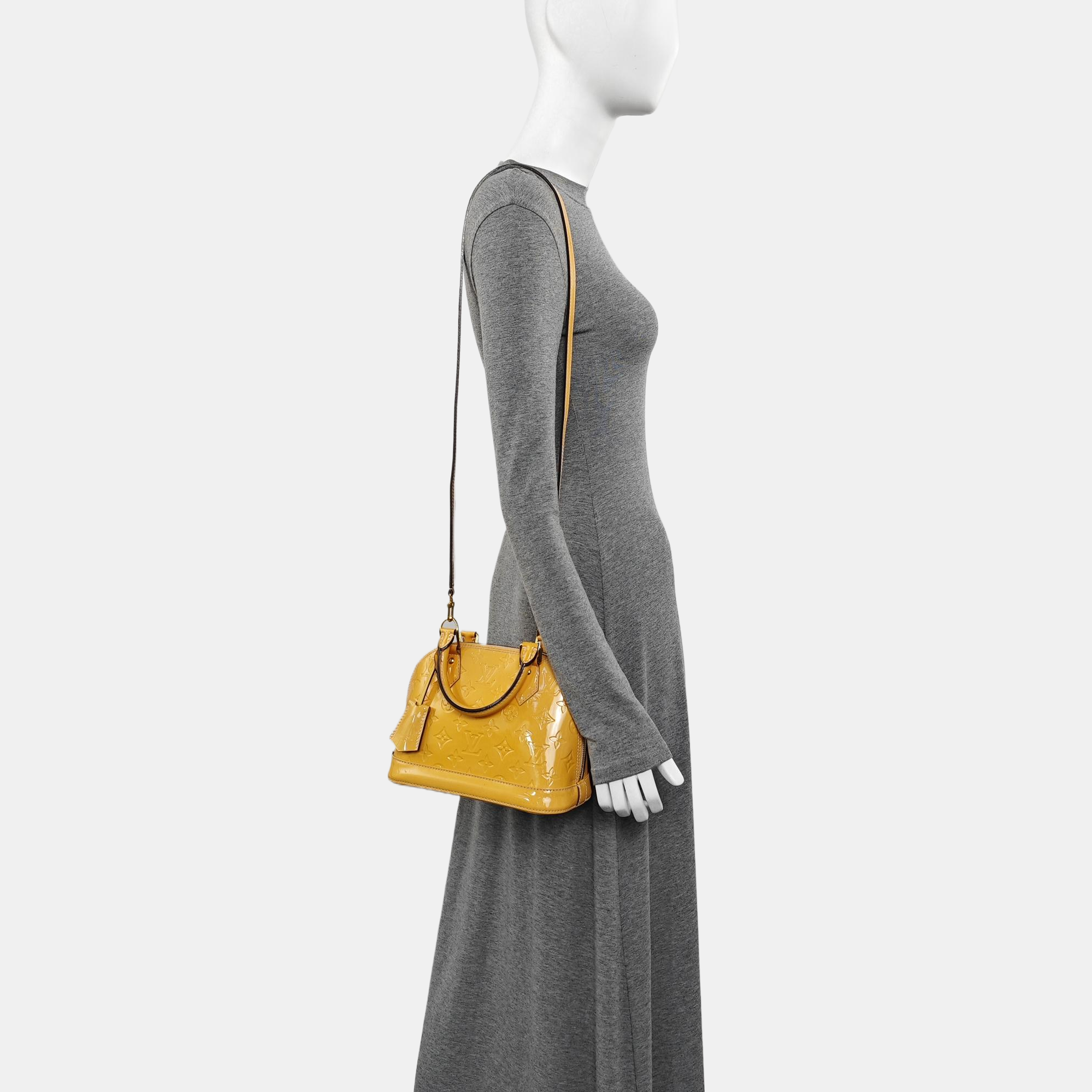 ALMA BB Monogram Patent Leather Yellow
