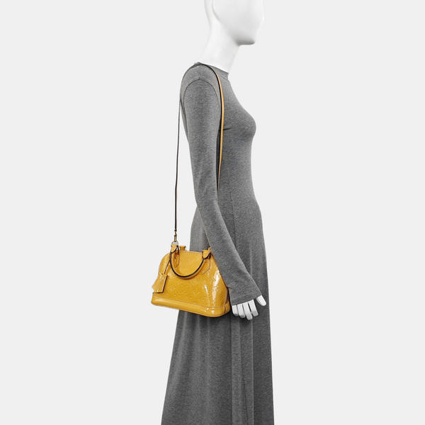 ALMA BB Monogram Patent Leather Yellow