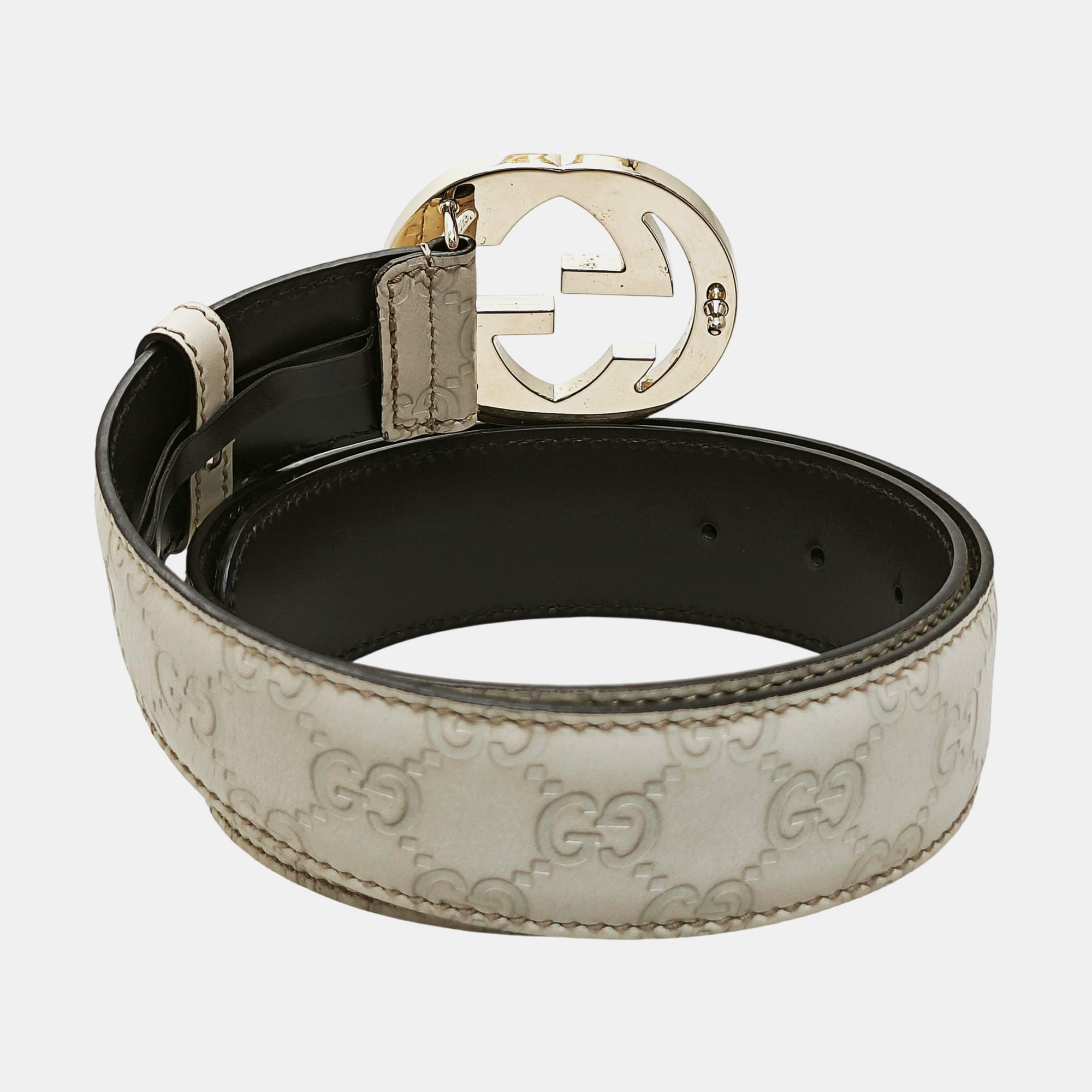 Leather Belt White