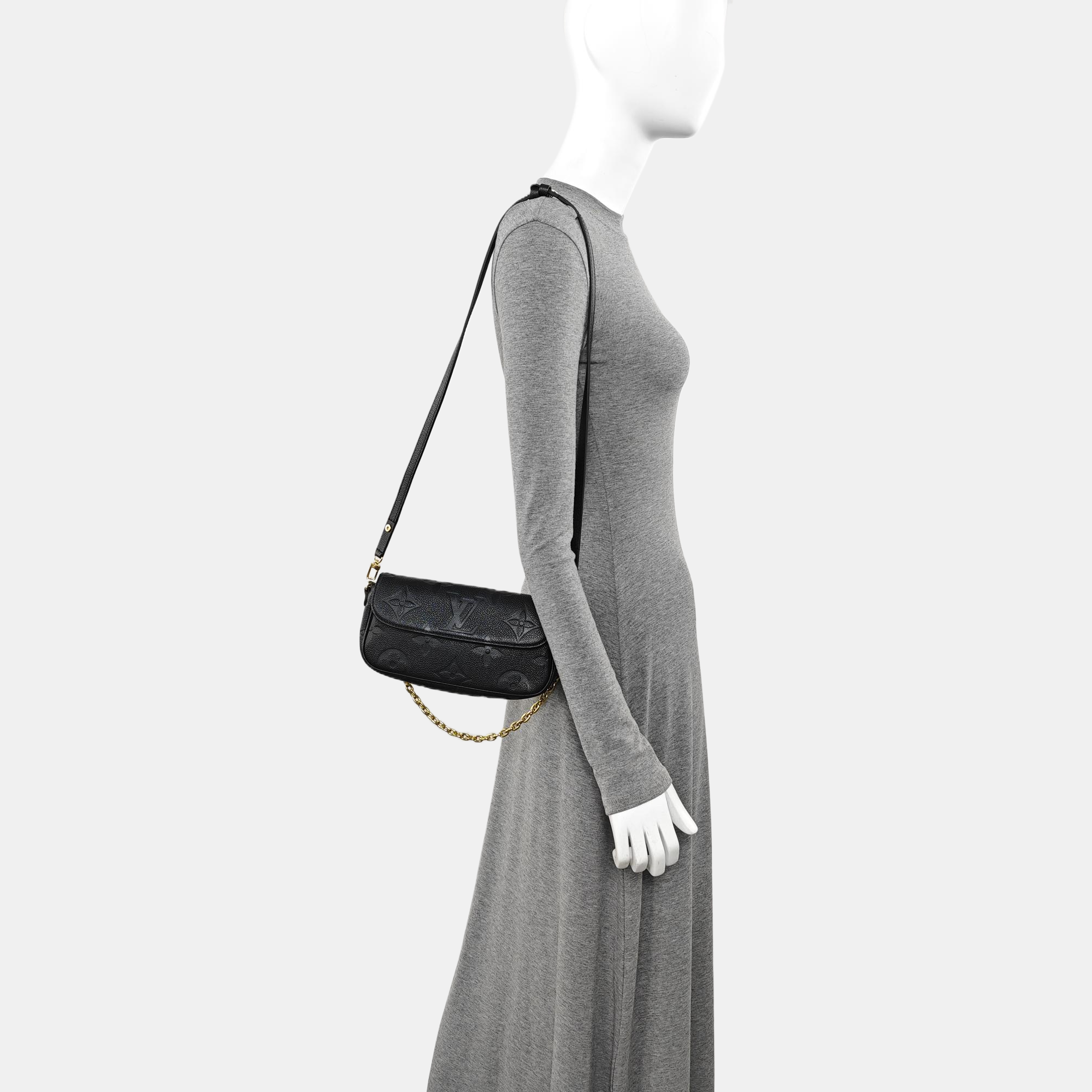 IVY Monogram Calfskin Black