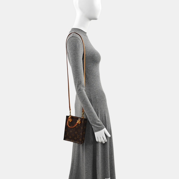 Authenticated pre-owned  SAC PLAT Mini Monogram Coated Canvas Brown - Tote Bag at Looply