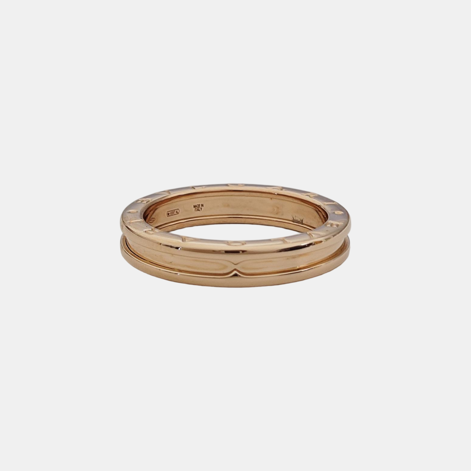 B.ZERO1 18k Rose Gold Ring EU 66