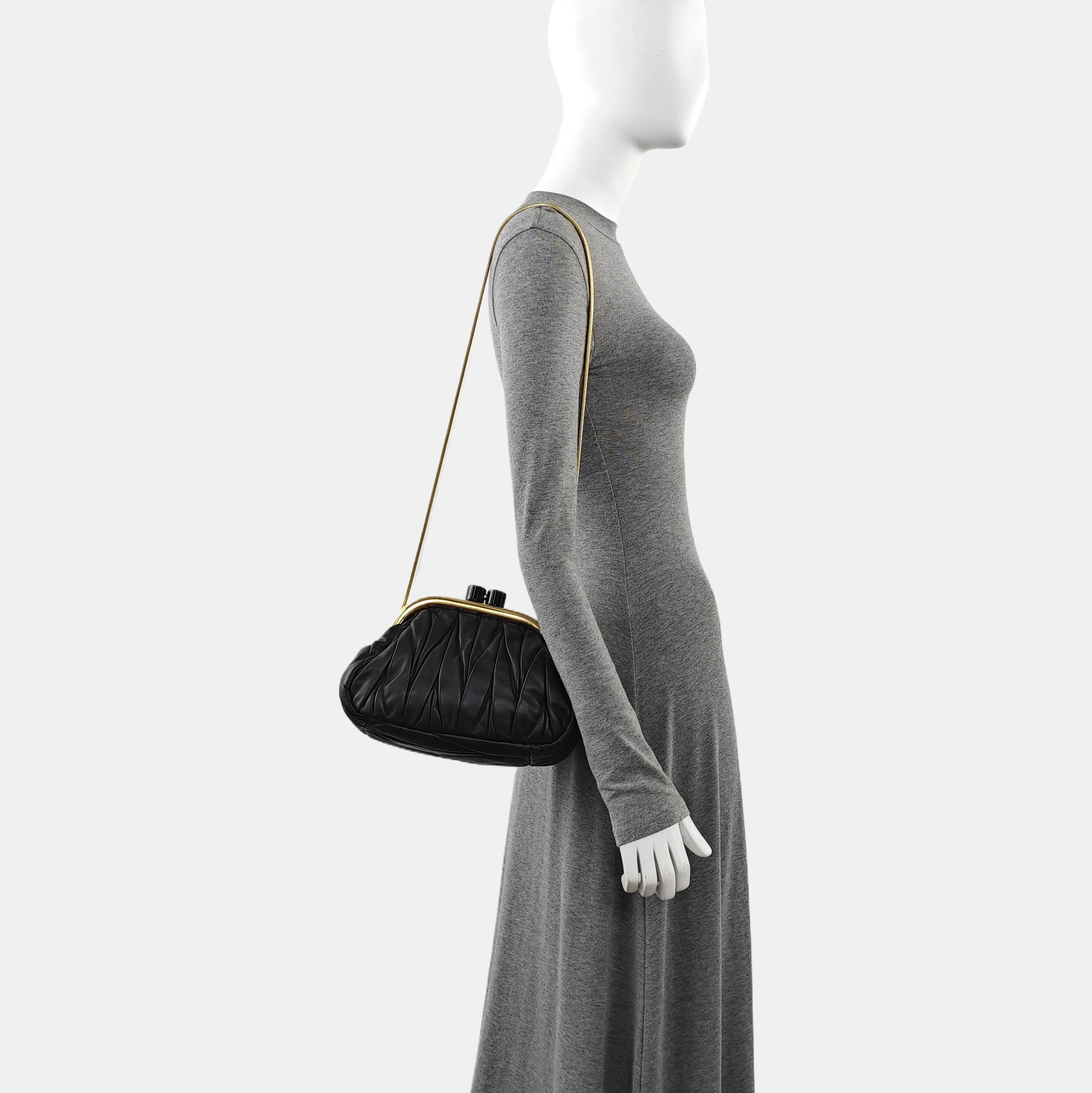 Miu Belle Lambskin Black