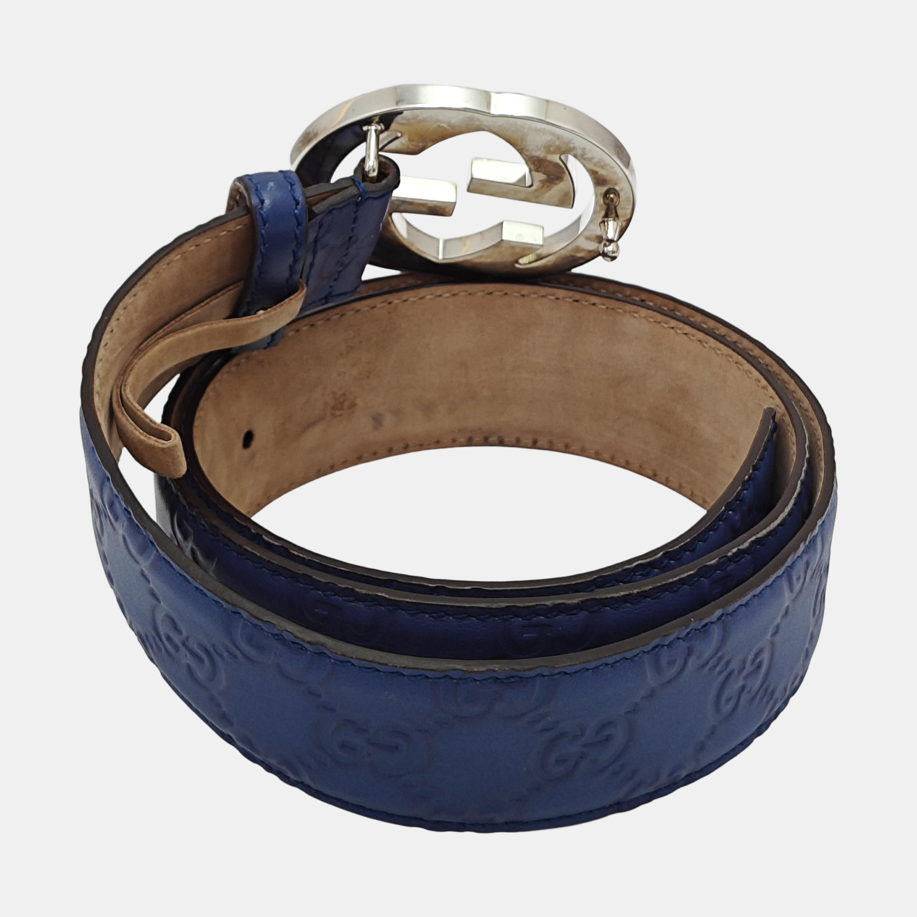 Leather Belt Blue