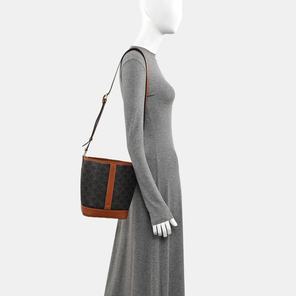 TRIOMPHE CANVAS Small Coated Canvas Brown