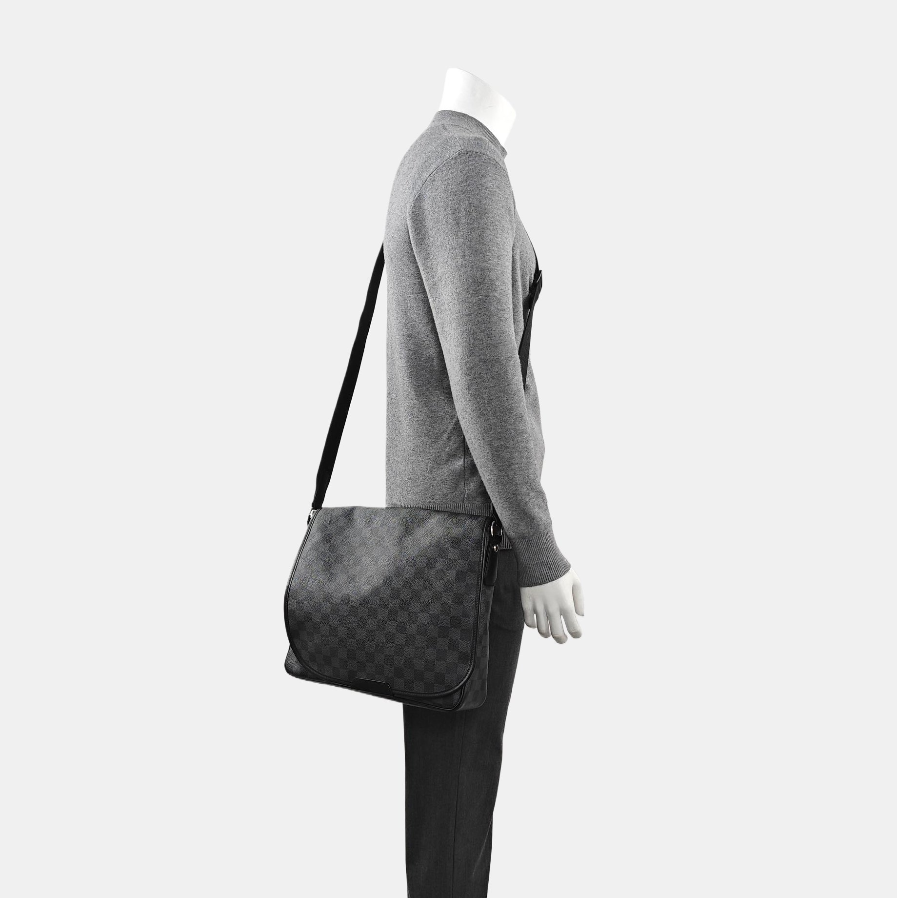 DANIEL Damier Graphite Coated Canvas Gray