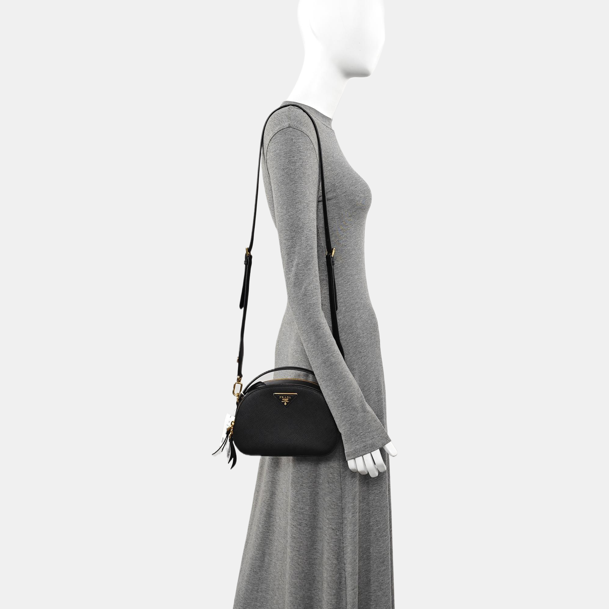 Odette Saffiano Calfskin Black