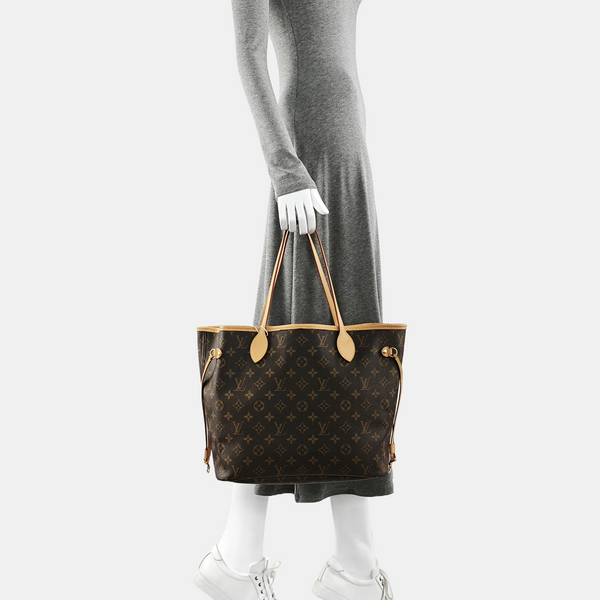 NEVERFULL MM Monogram Coated Canvas Brown