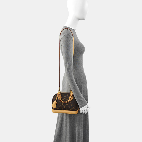ALMA BB Monogram Coated Canvas Brown
