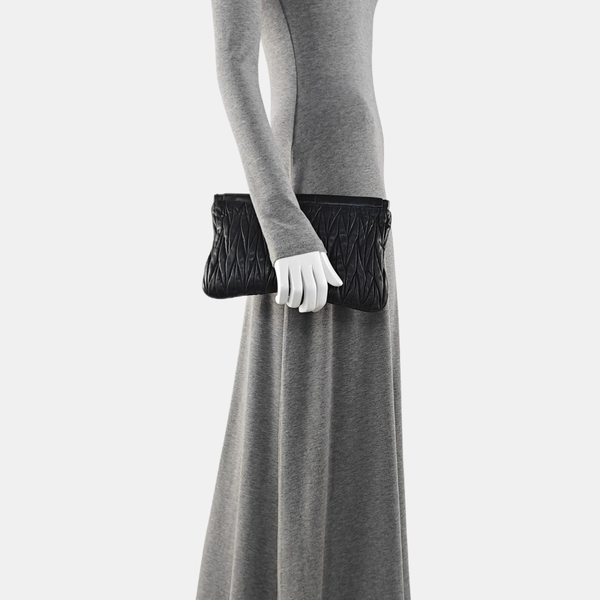 Lambskin Clutch Black