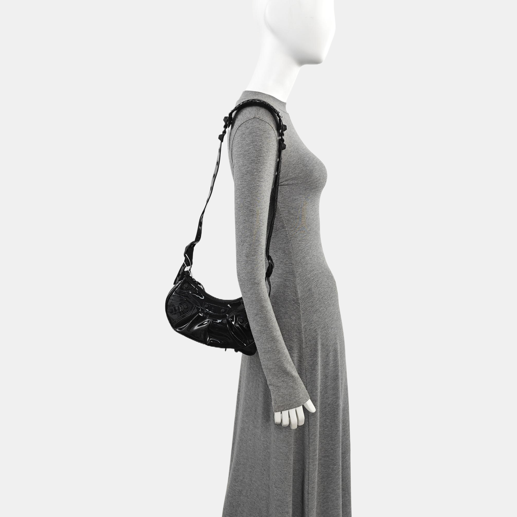 Le Cagole Small Patent Leather Black