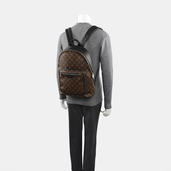 JOSH Monogram Coated Canvas Brown