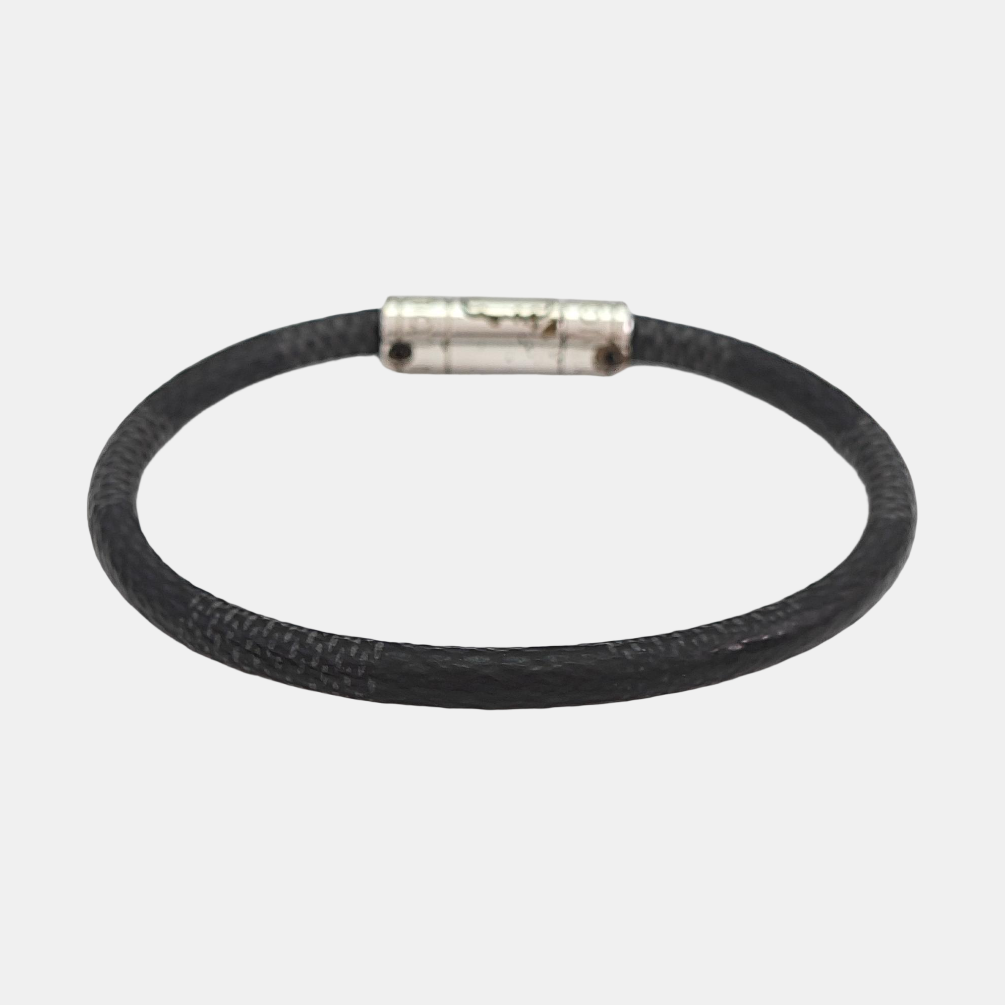 Coated Canvas Black Bangle