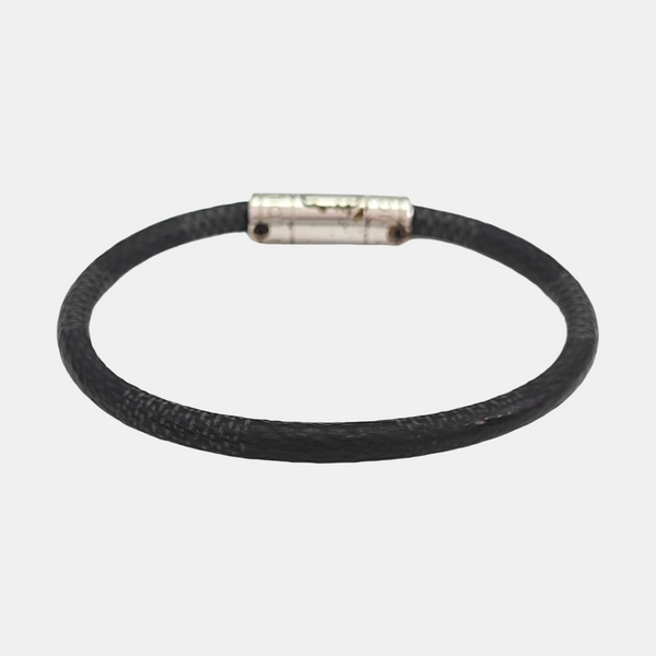 Coated Canvas Black Bangle