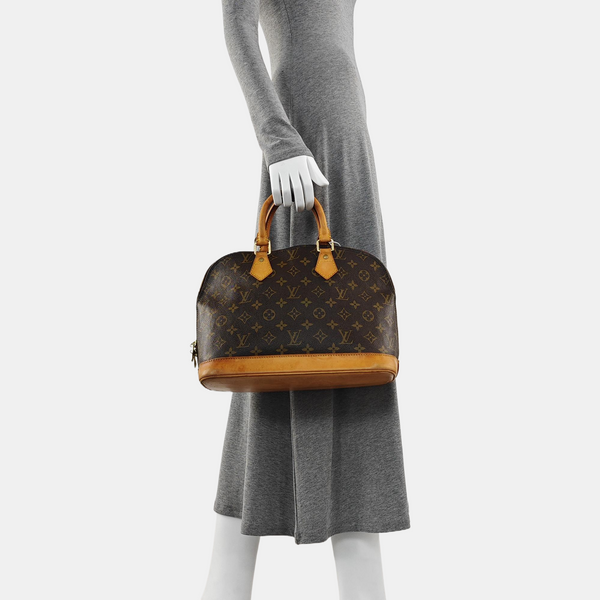ALMA PM Monogram Coated Canvas Brown