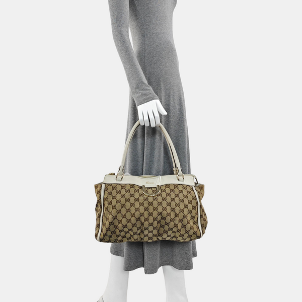 Monogram Canvas Tote Bag Brown
