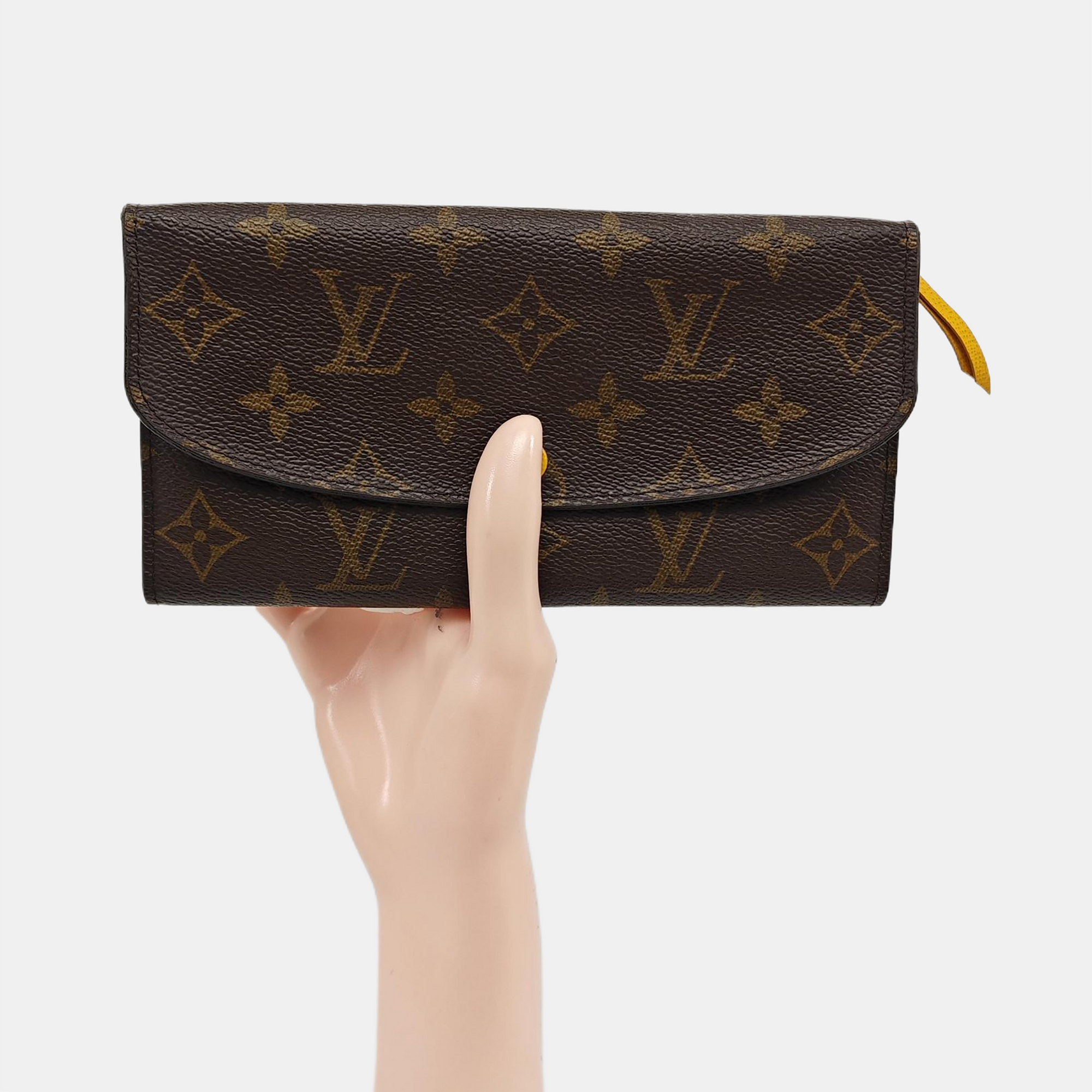 EMILIE Monogram Coated Canvas Brown Wallet