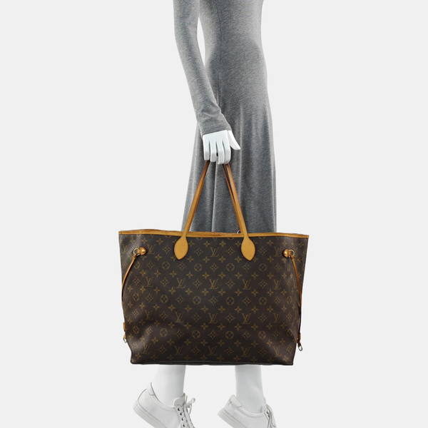 NEVERFULL GM Monogram Coated Canvas Brown