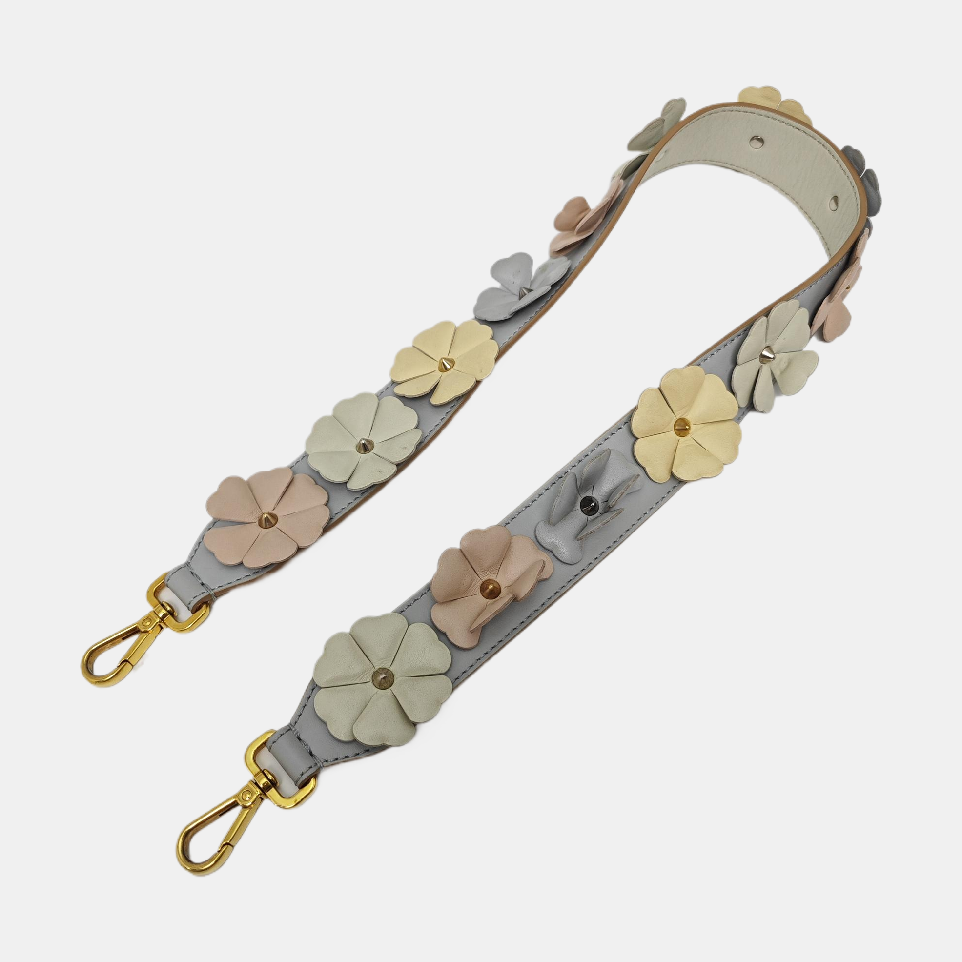 Leather Bag Strap Blue