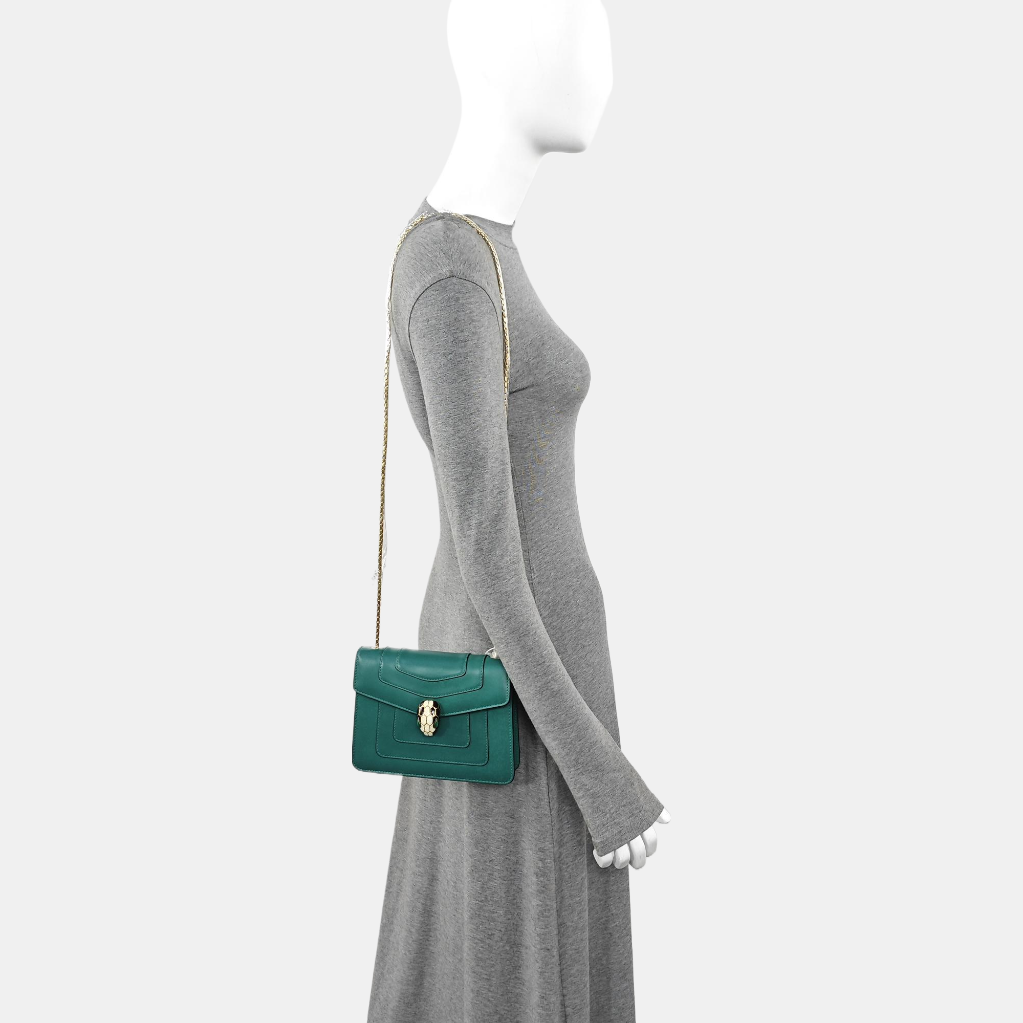 SERPENTI FOREVER Small Calfskin Green