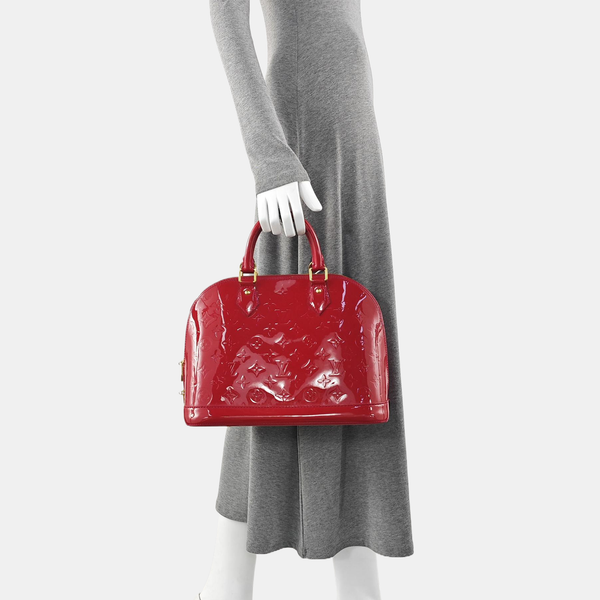 ALMA PM Monogram Patent Leather Red