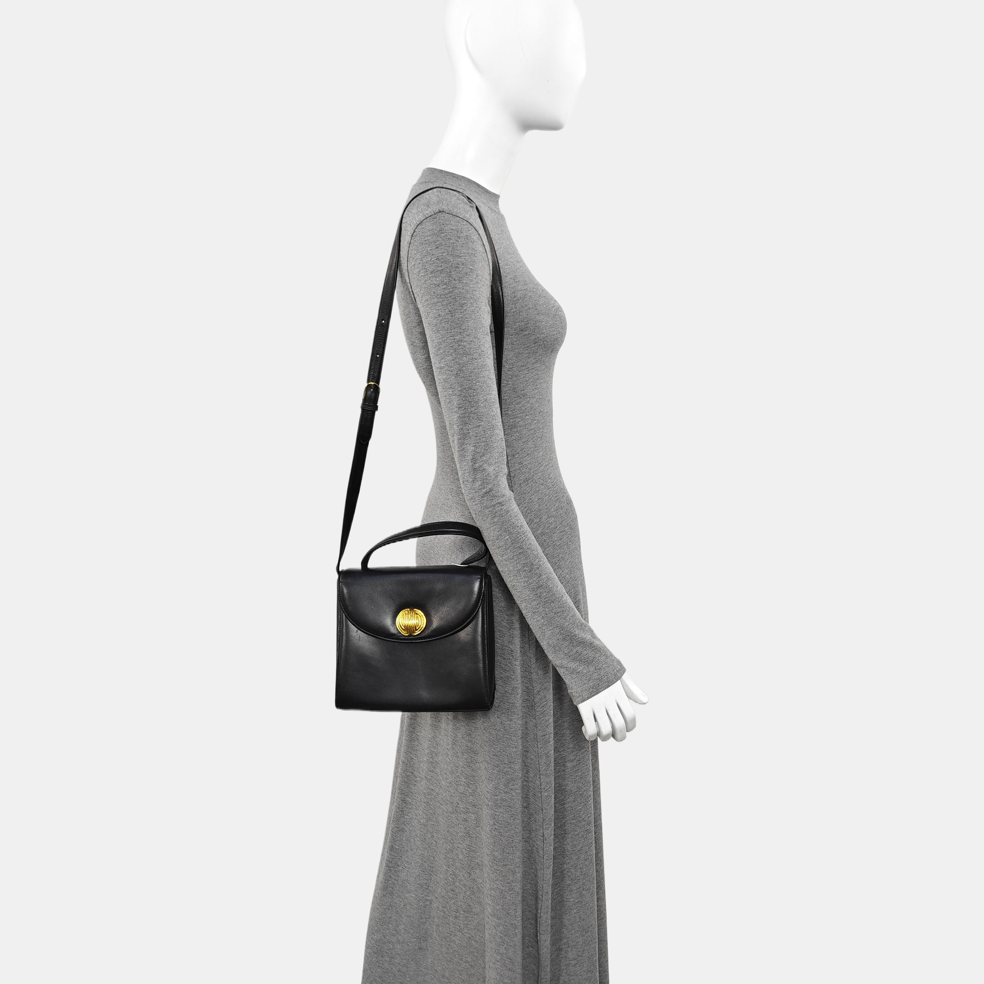 Calfskin Shoulder Bag Black