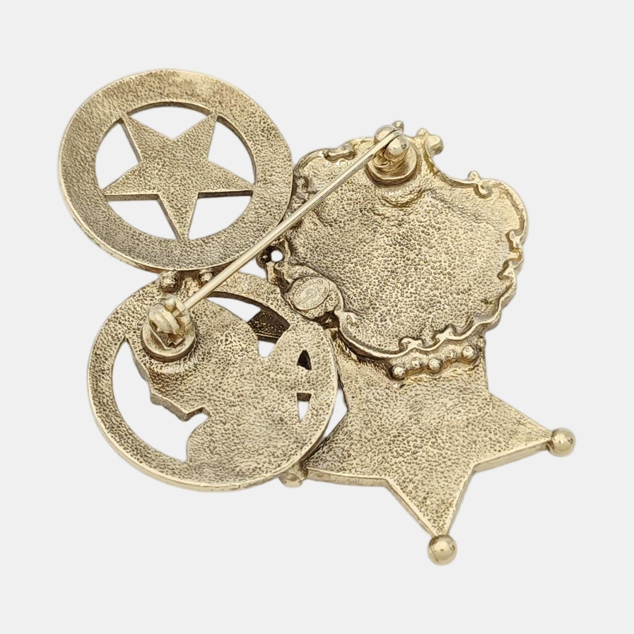 Metal Gold Brooch