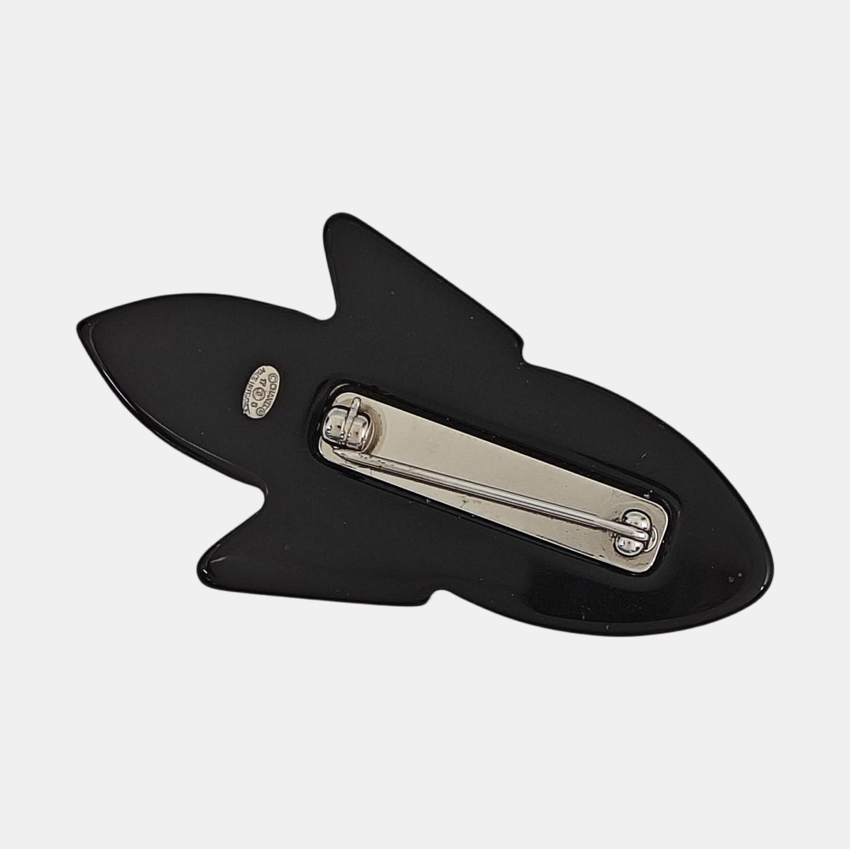 Synthetic Material Black Brooch