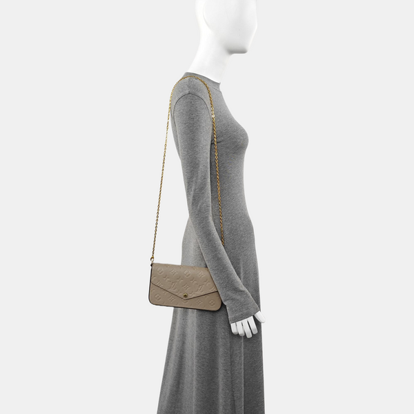 FÉLICIE Monogram Calfskin Gray