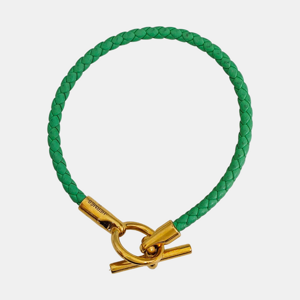 Glenan Leather Green Bracelet