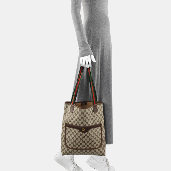 Monogram Coated Canvas Tote Bag Black