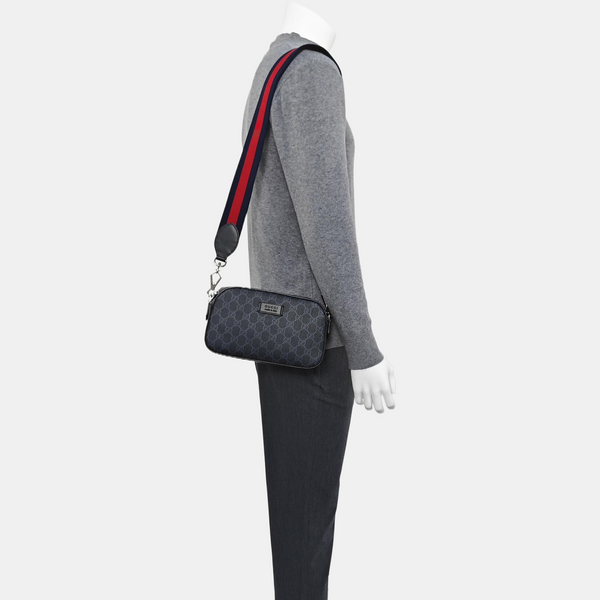 Monogram Coated Canvas Shoulder Bag Black