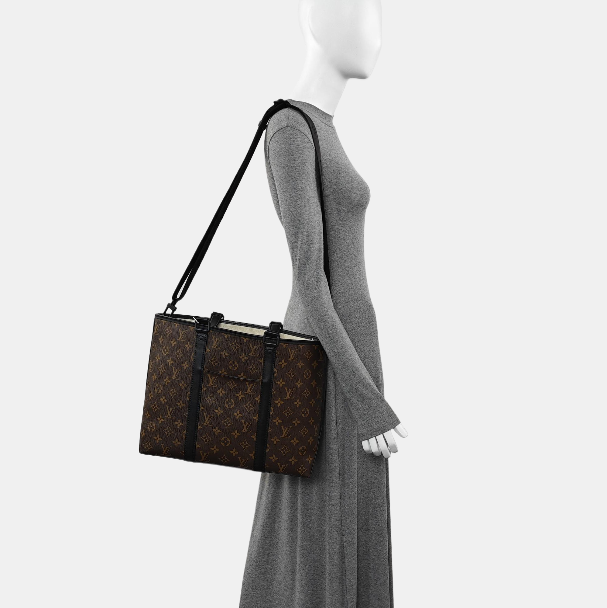 WEEK-END PM Monogram Coated Canvas Brown