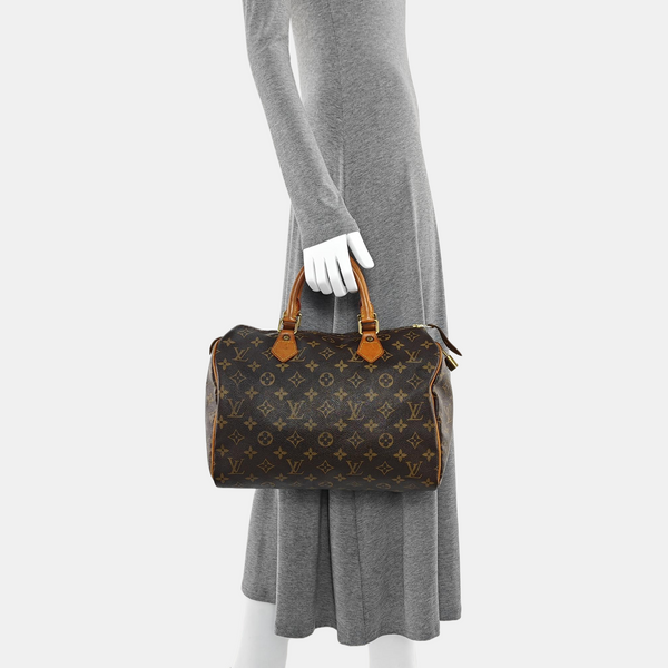 SPEEDY 30 Monogram Coated Canvas Brown
