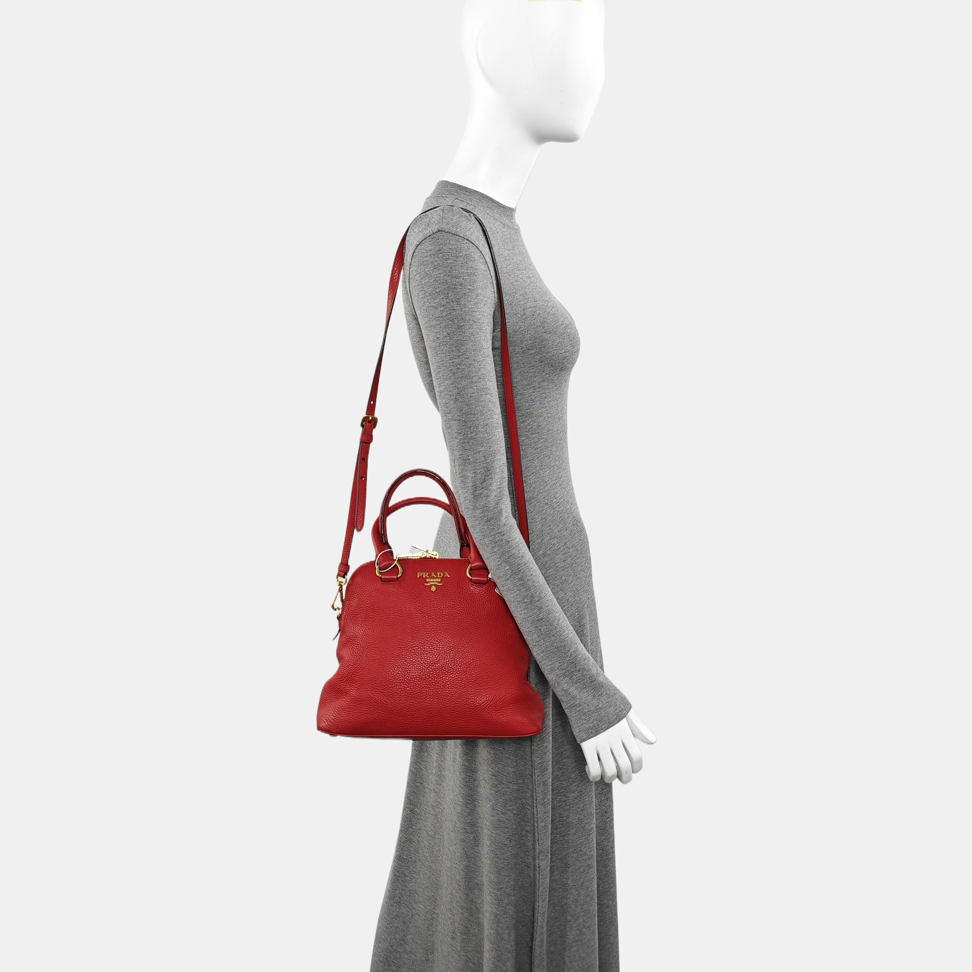 Calfskin Shoulder Bag Red