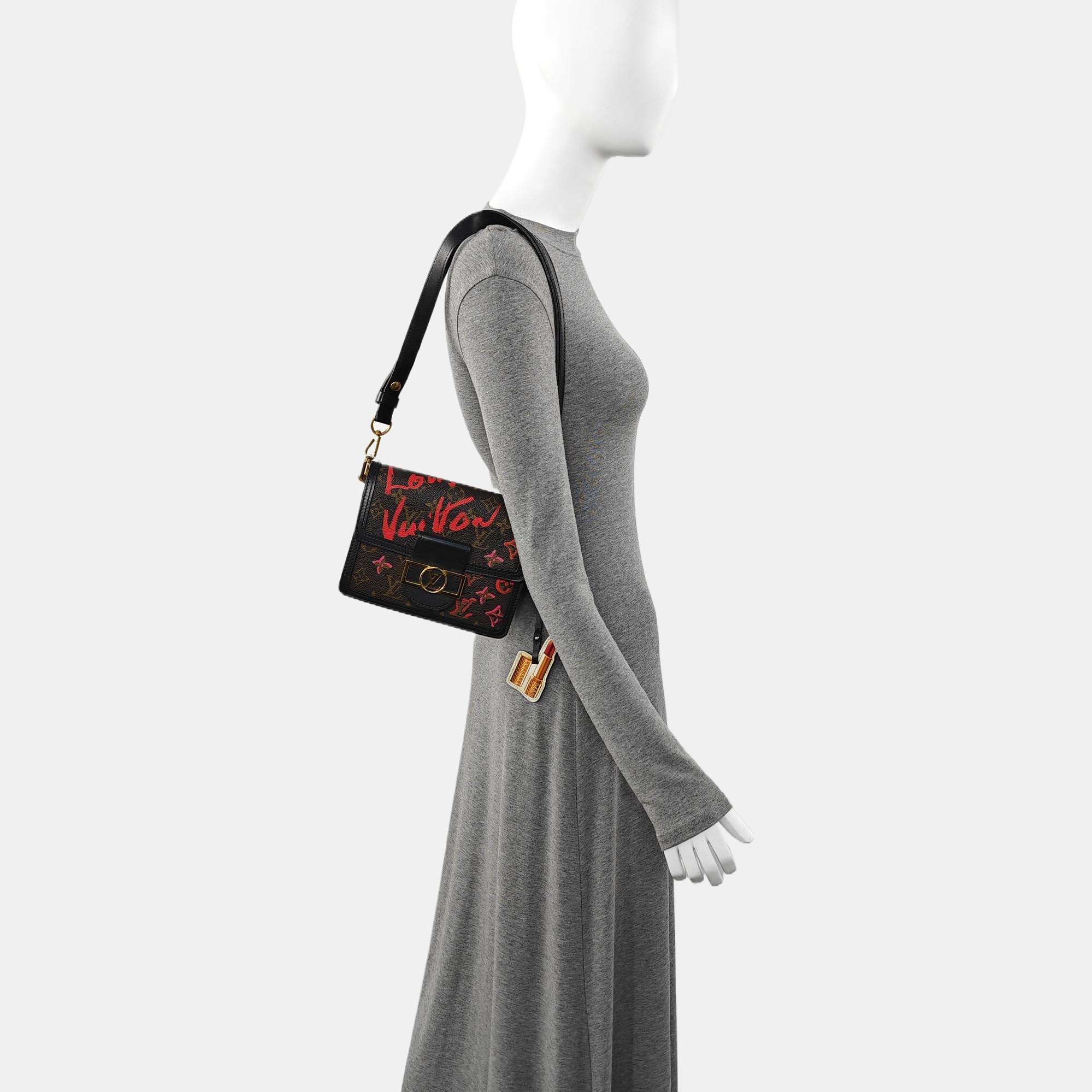 DAUPHINE Mini Monogram Coated Canvas Brown