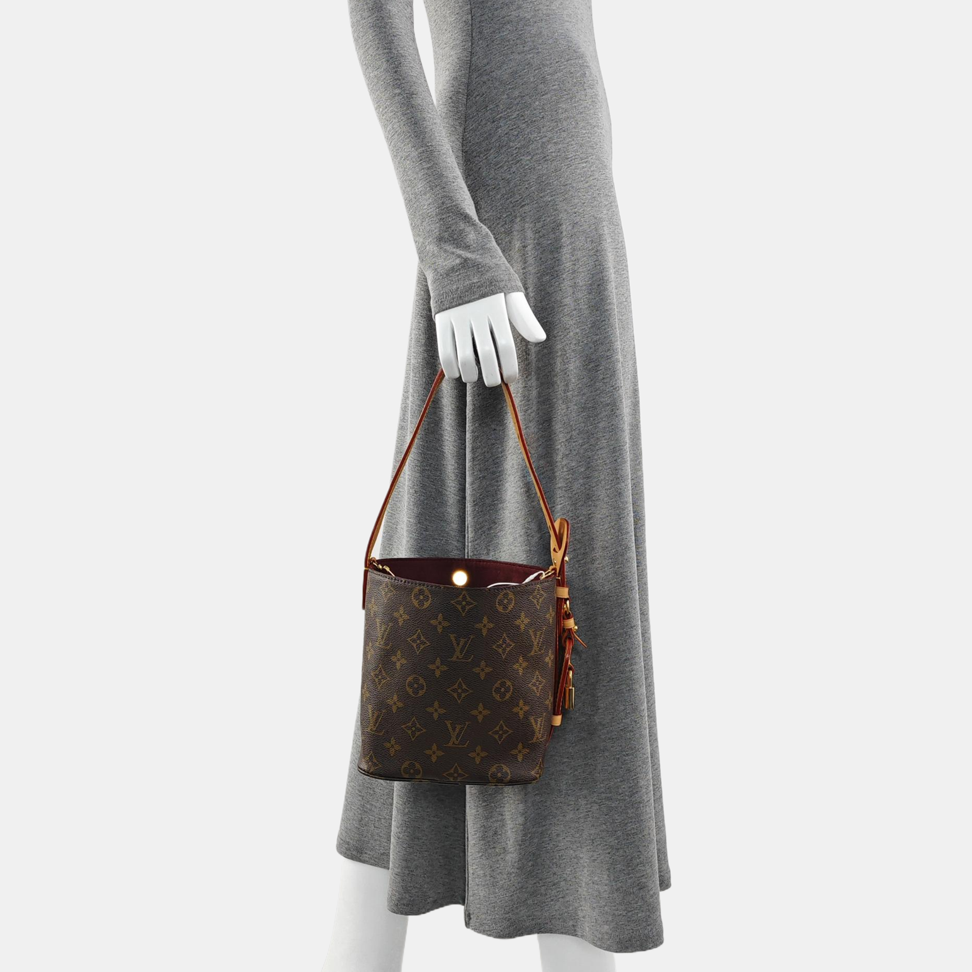 ALL IN BB Monogram Coated Canvas Brown