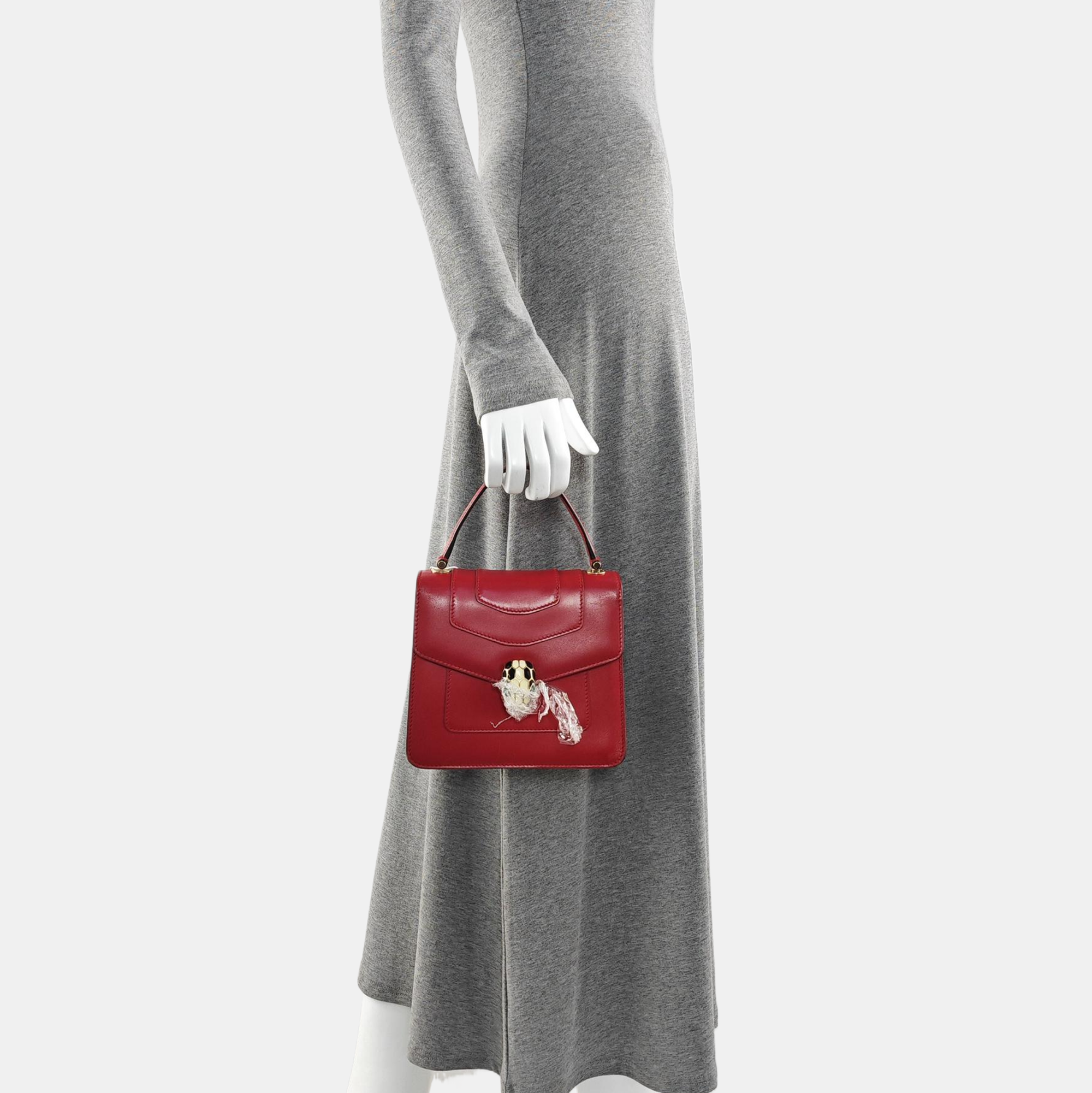 SERPENTI FOREVER Small Quilted Calfskin Red