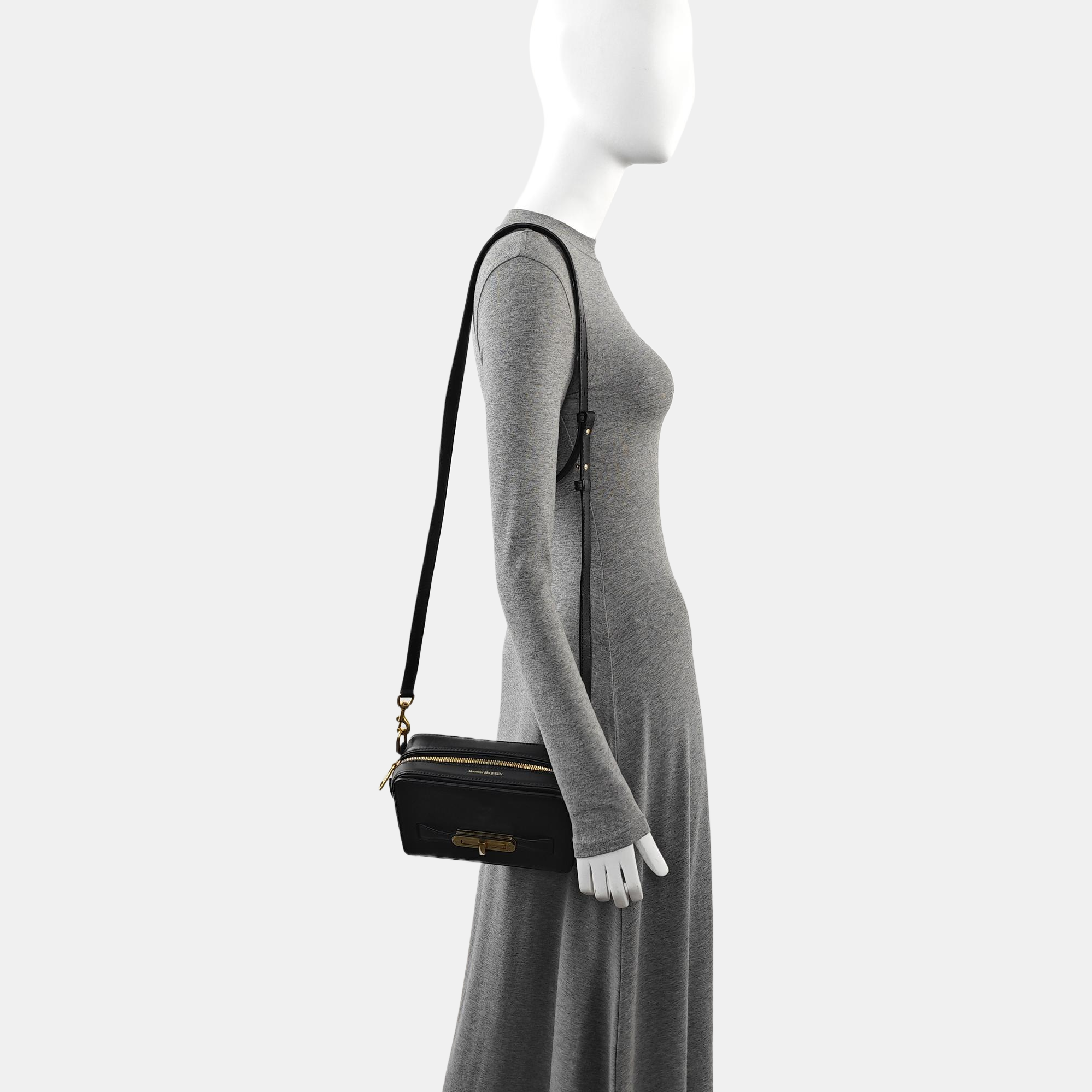 Calfskin Crossbody Bag Black