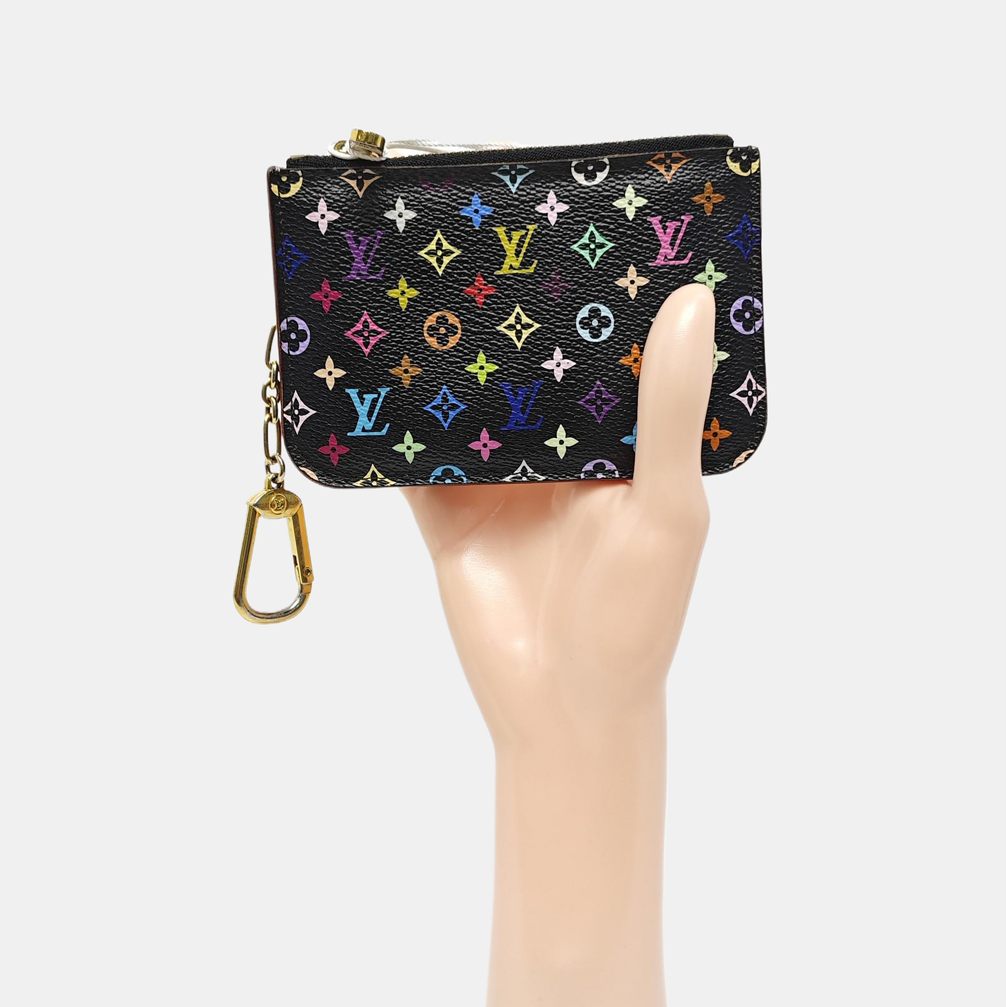 LV × TM Monogram Coated Canvas Wallet Black