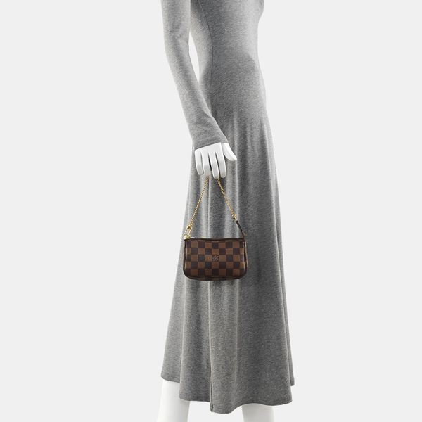 ACCESSOIRES Mini Damier Ebene Coated Canvas Brown