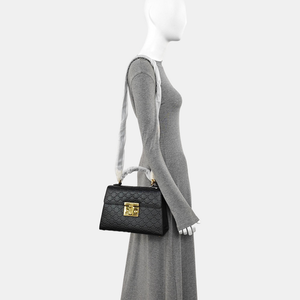 Padlock Small Calfskin Black
