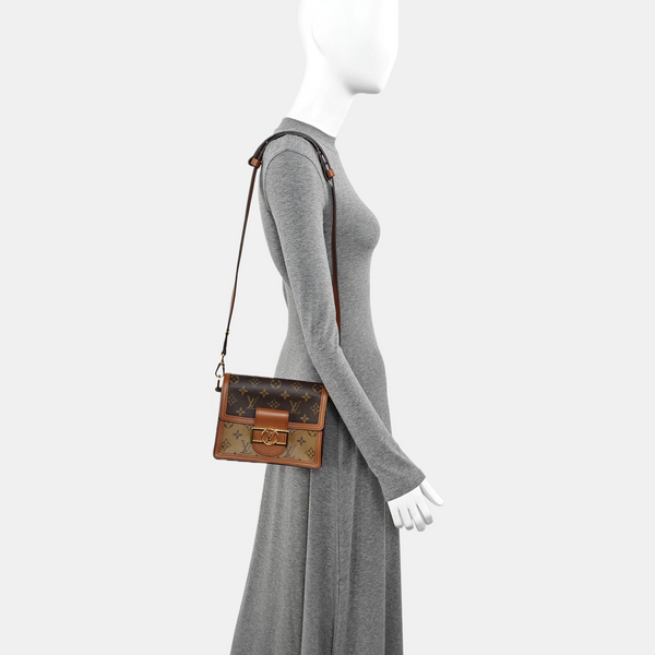 DAUPHINE Mini Monogram Coated Canvas Brown