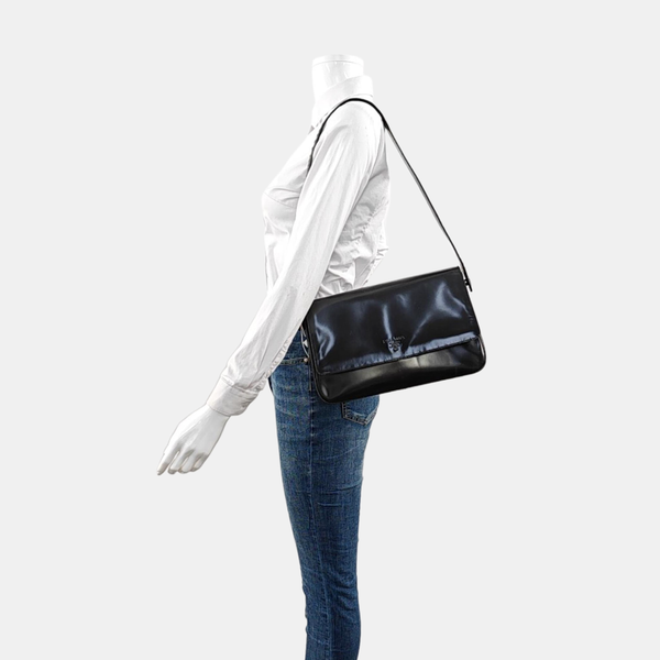 Calfskin Shoulder Bag Black