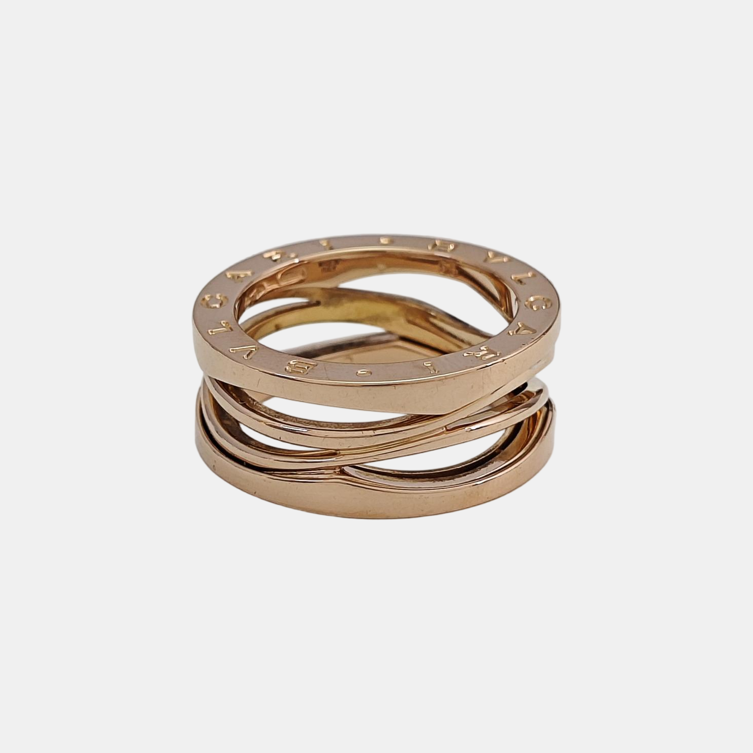 B.ZERO1 18k Rose Gold Ring EU 55