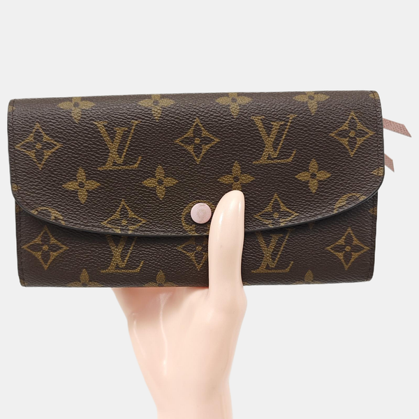 EMILIE Monogram Coated Canvas Brown Wallet