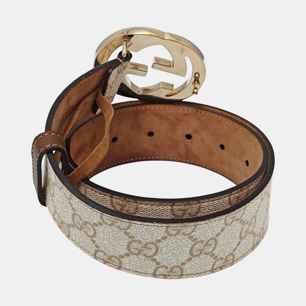 Coated Canvas Belt Beige