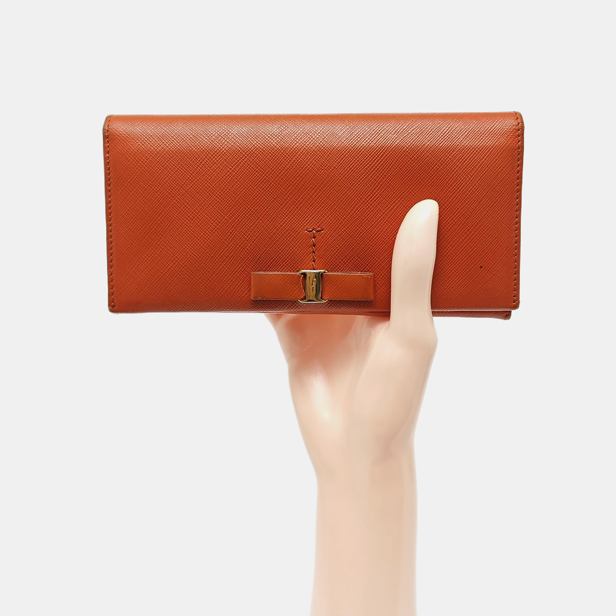 Vara Calfskin Orange Wallet