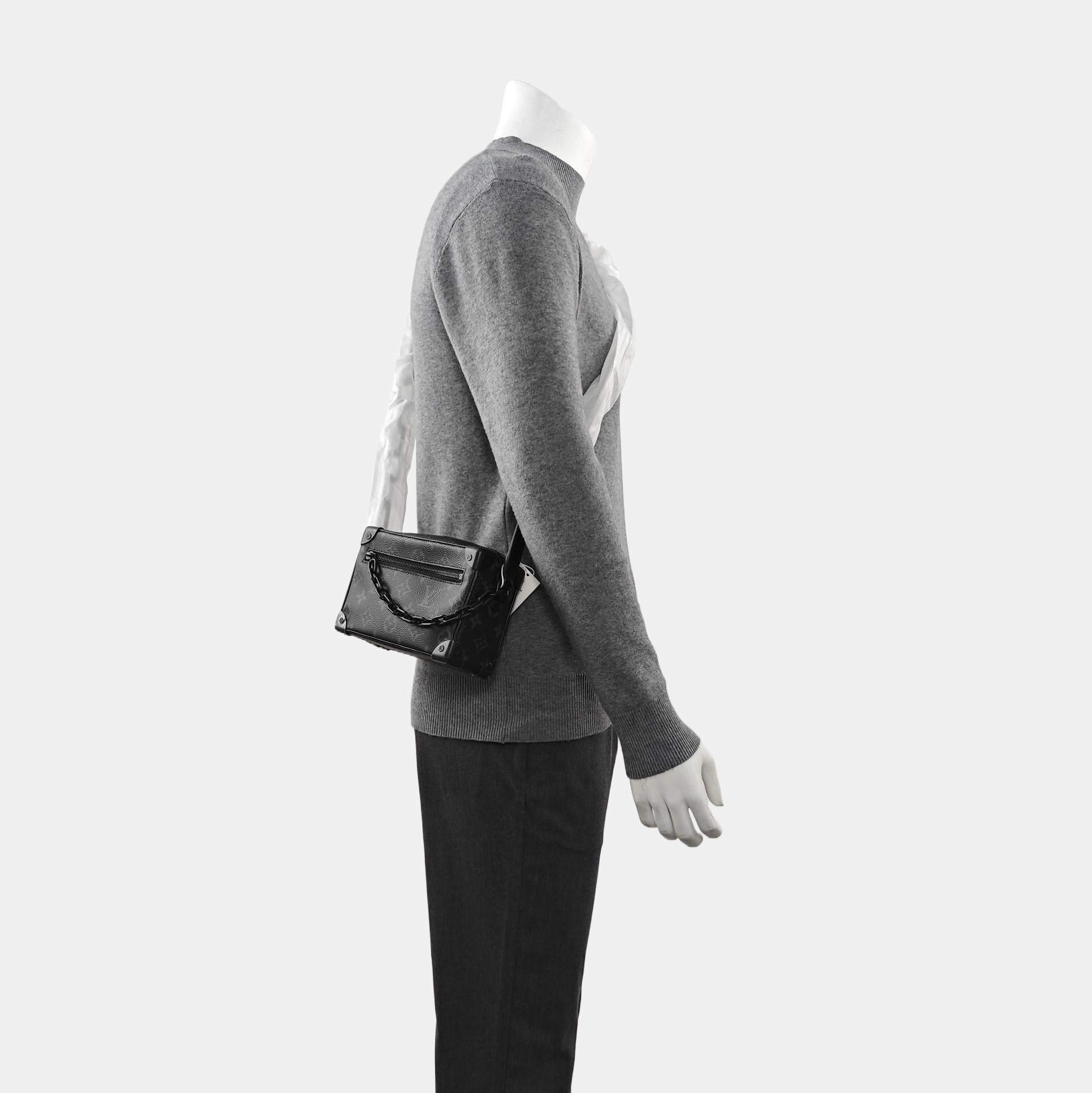 SOFT TRUNK Mini Monogram Coated Canvas Black