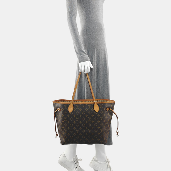 NEVERFULL MM Monogram Coated Canvas Brown